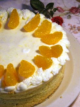 オレンジババロアケーキ