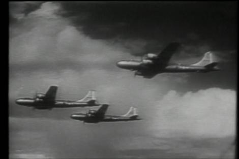 The B-29's on their way to Saipan.