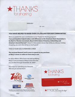 Letter from Macy's